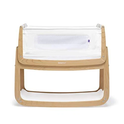 Cuna de cabecera para bebé SnuzPod 4 - natural - probada en seguridad, malla de doble vista