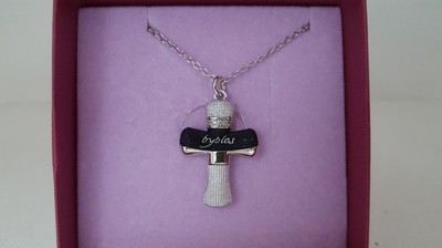 Byblos Collana Croce Byblos Temptation Bianco Nero Necklace Cross 