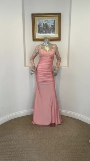 Atria Clothing Maxi Pink  Dress Made In Usa Size L