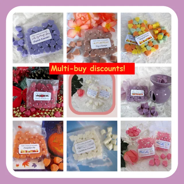30 Highly Scented Soy Wax Mini Heart Melts ~ Loads of Choices, super discounts