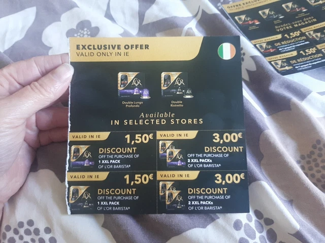 L'or Barista Coffee Pod Money Off coupon Voucher Ireland Save €9
