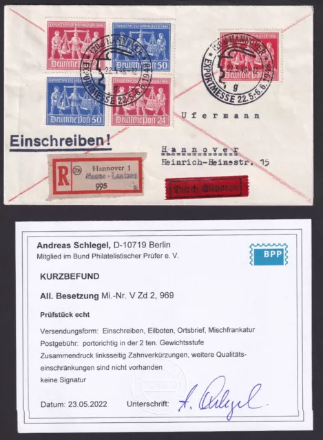 All. Besetzung Messe VB Mi.Nr. V Zd 2 Beleg MiF geprüft BPP Mi.Wert 550 € (539)