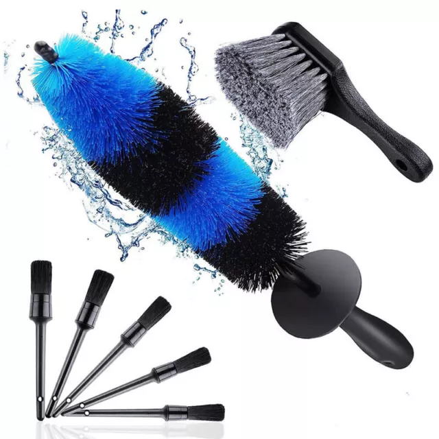 Car Detailing Brush Set for Wheel Cleaning Rotating Wheel Brush Car Cleaner Kit~
