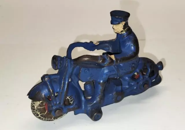 30s AC Williams police motorcycle, cast iron, 5", neat!