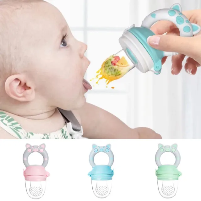 Alimentador para bebés mordisqueador pezones de frutas alimentación niño niña alimentos suministros para bebés silicona