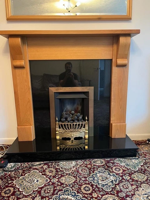 fireplace surround and hearth used