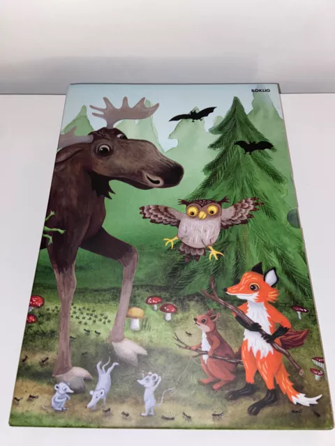 3 A4 Hardback Books From Ikea - King Elk /Owl On Holiday & Hedgehog Leaves Home
