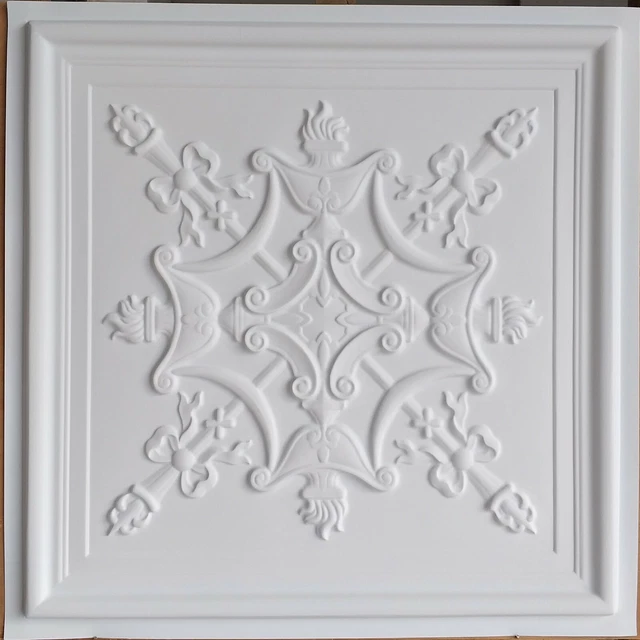 PVC DIY ceiling tile white matt decor barber saloon wall panel PL07 10pcs/lot