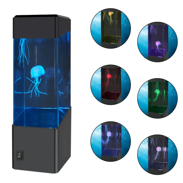 LED Jellyfish Lamp USB Lava Light Color Changing Aquarium Electronic Fish Tank