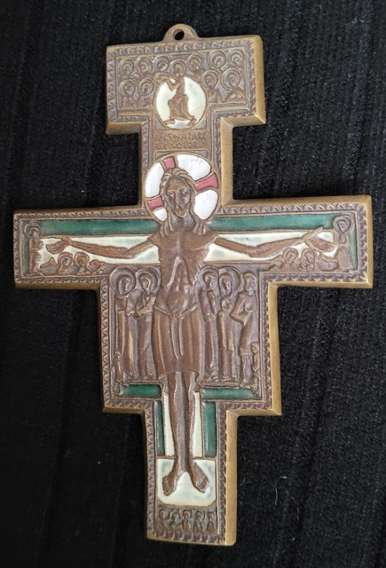 Médiéval (Gothique) - Pendentif Croix en Bronze de Protection Chrétienne contre la Peste - PAS