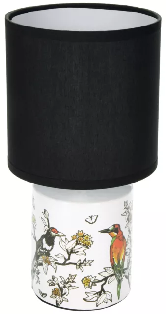 BRUBAKER Lámparas de sobremesa Asia Cerámica 30 cm Blanco Negro Pantalla 3