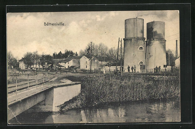 CPA Bétheniville, Flusspartie, vue de la rue 1916