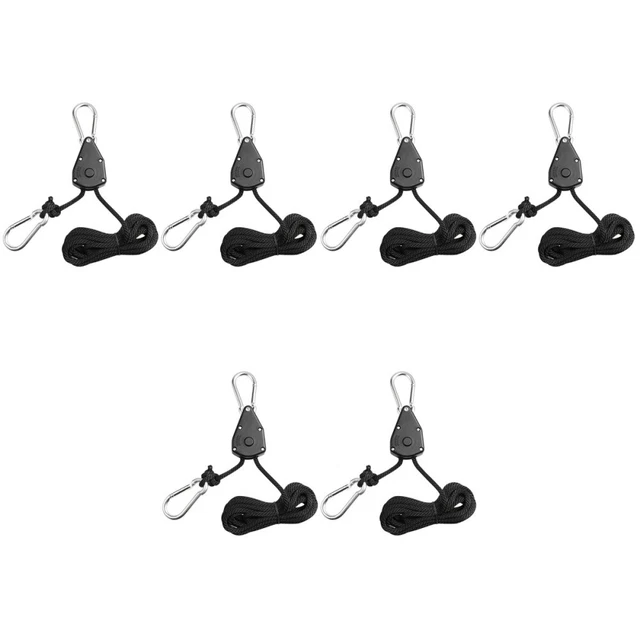 6 Pcs Wachsen Licht Kleiderbügel Pflanzer Seil Aufhänger Ratschen Binden Seil