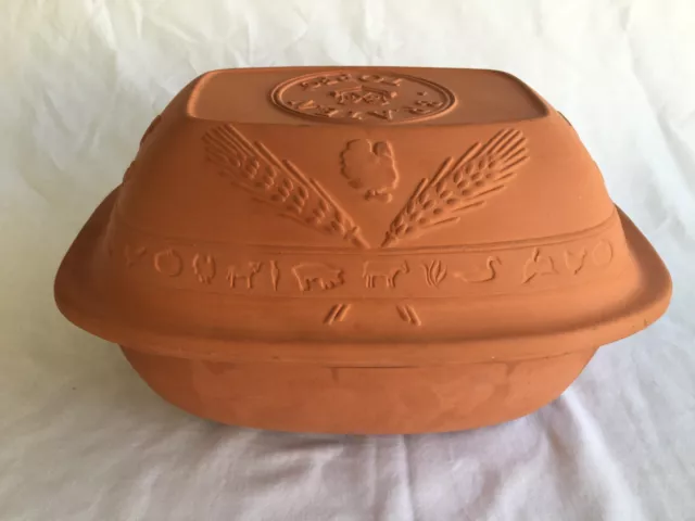 Clay Pot Terra Cotta Roaster Roscan Braten Topf Dutch Oven Lid Bottom