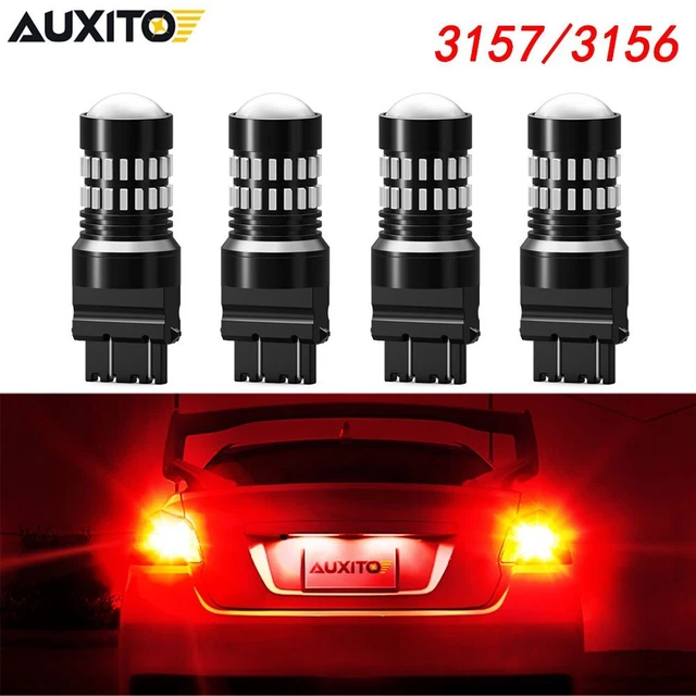 4pcs 3157 3057 Red 3156 LED Turn Signal Brake Tail Light Bulbs For Chevy Ford US