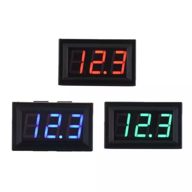 2 Draht LCD Mini Digital Voltmeter LED Spannungsanzeige Panelmeter DC 30V