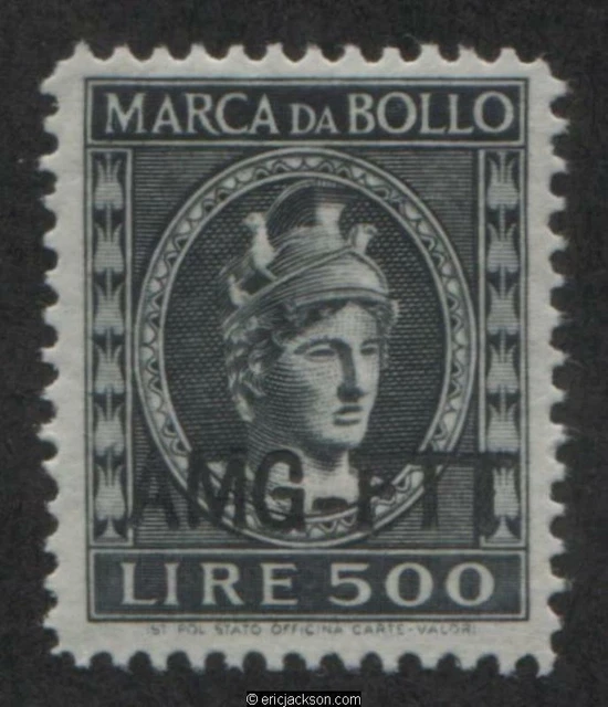 AMG Trieste Fiscal Revenue Stamp, FTT F89 mint, VF
