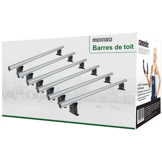 Barres De Toit Aluminium Noir Pour Peugeot Expert L3 (2016-2025) - Fixation Points Fixes
