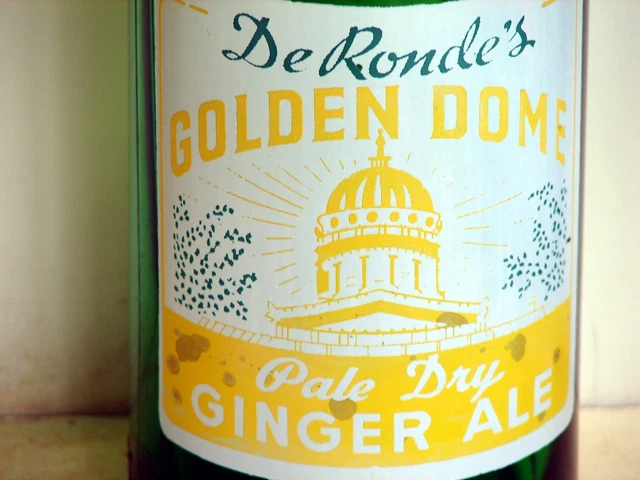 VINTAGE SODA POP Bottle Warwick Club Ginger Ale Rhode Island