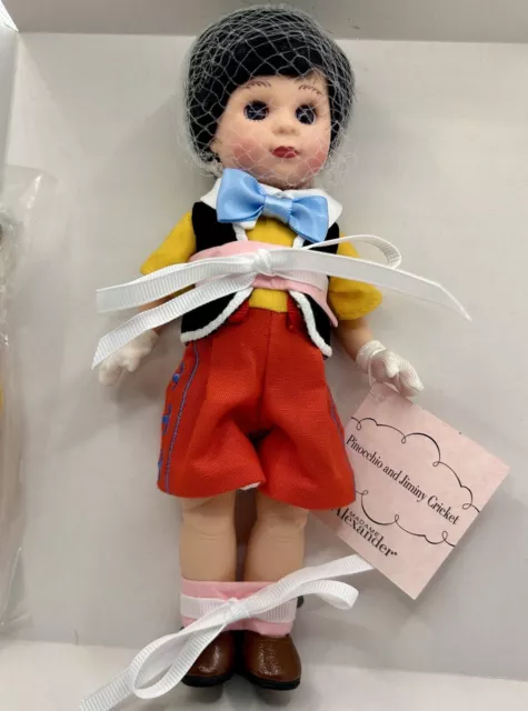 Magnificent Madame Alexander Doll Pinocchio & Jiminy Cricket 38360 w/Tag & Cards