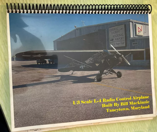 Piper L-4 Grasshopper Cub 1/3rd Scale RC Airplane Plans & Templates