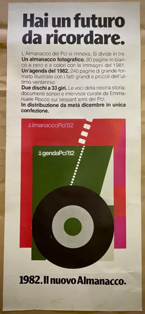 P.C.I. Nuovo Almanacco- Poster propaganda politica - 1982 -