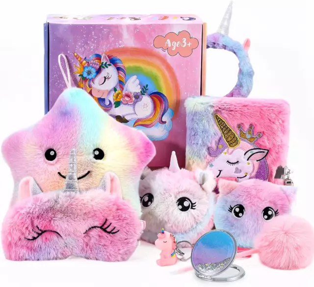  Unicorns Gifts for Girls Age 3-8,Unicorn Toys for 3 4