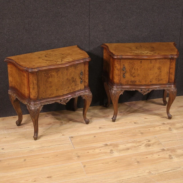 Pair Of Nightstands Vintage Two Furniture Design Modernism Coffee Tables Yrs 50'