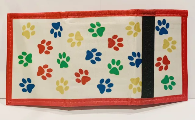 Dog Puppy Paw Print Tri-fold Kids Wallet Pet Animal Ships FAST!
