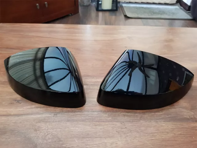 Gloss Black Glossy Wing Mirror Caps Covers Casings For Audi A3 S3 RS3 8V 2013-19 2