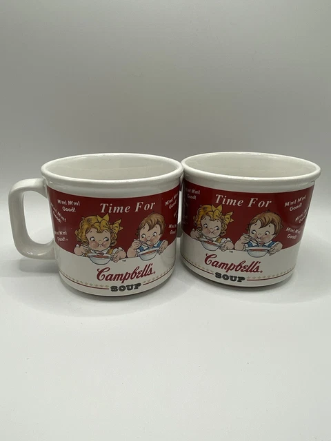 Vintage Campbell Kids Soup Bundle-Bowl, Mugs and Christmas Ornament.  Set of 4.