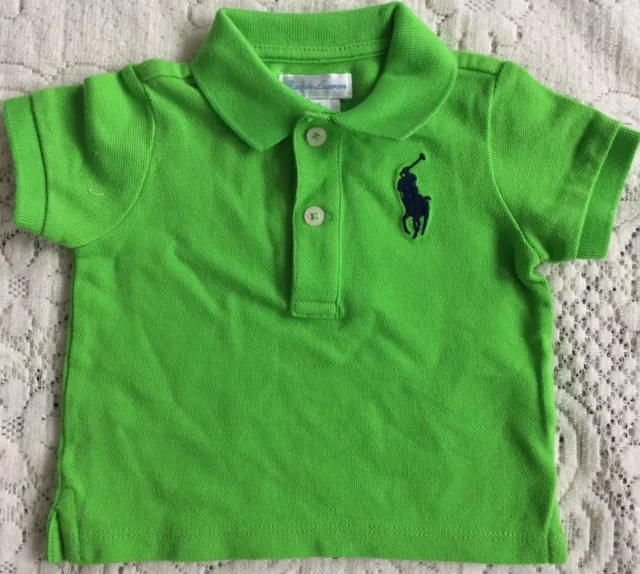 New Baby Boys Ralph Lauren Polo Shirt 6 Months-Green