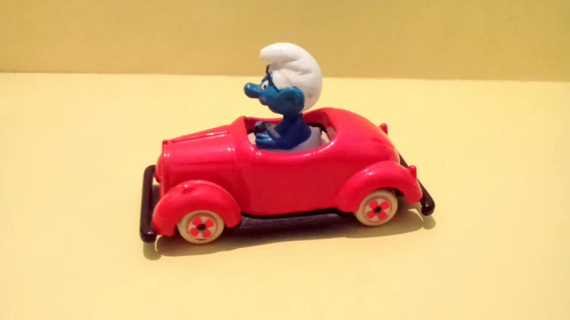 RARE Voiture Super Schtroumpf 1983 Die Cast Avec Boîte - Orli Jouet