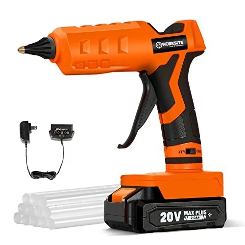Hot Glue  20V Cordless Glue Full Size with 12 Pcs Glue Sticks for Arts & Craf...