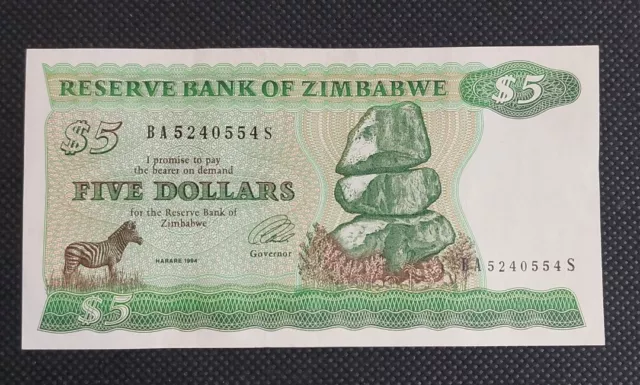 ZIMBABWE  $5  1994  EF   Banknotes