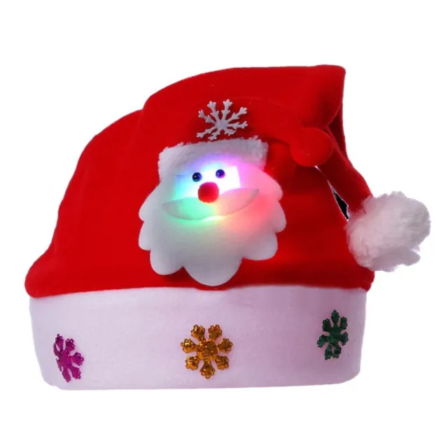 Cappello Babbo Natale Festa Pupazzo di Neve Cappello Alce Illuminato Cappello Na