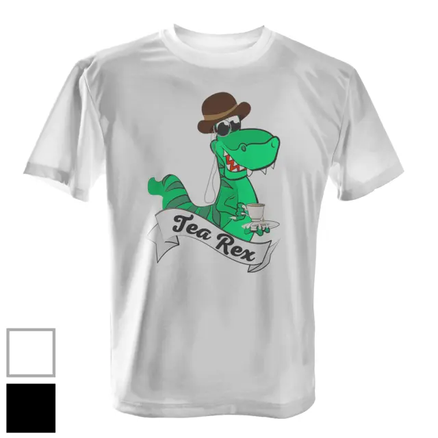 T-shirt uomo Tea Rex divertente shirt divertente frase Dino Saurier T-Rex Wortwitz divertente