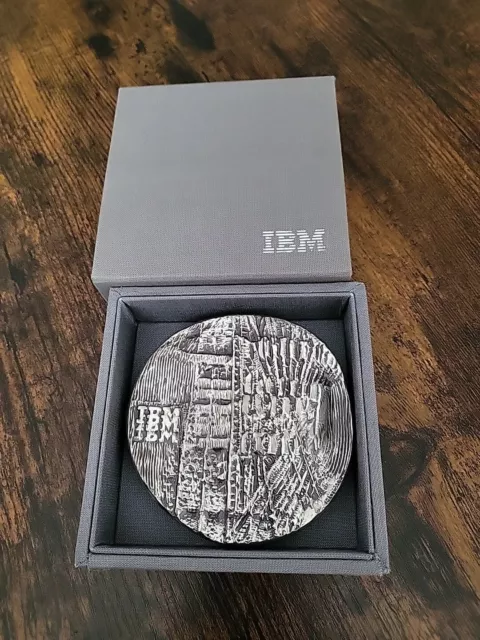 Medaille Modernist 1985 IBM Trade Tour Eiffel Stilisiert Silber Versilbert Münze