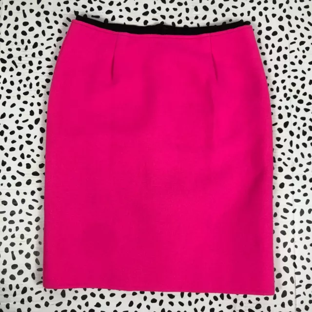 MARC JACOBS Women's Hot Pink 100% Wool Pencil Skirt sz 6 work party