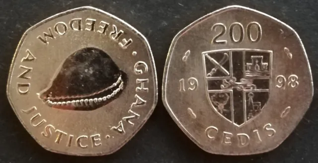 Ghana Coin 1998  200 Cedis Circl.