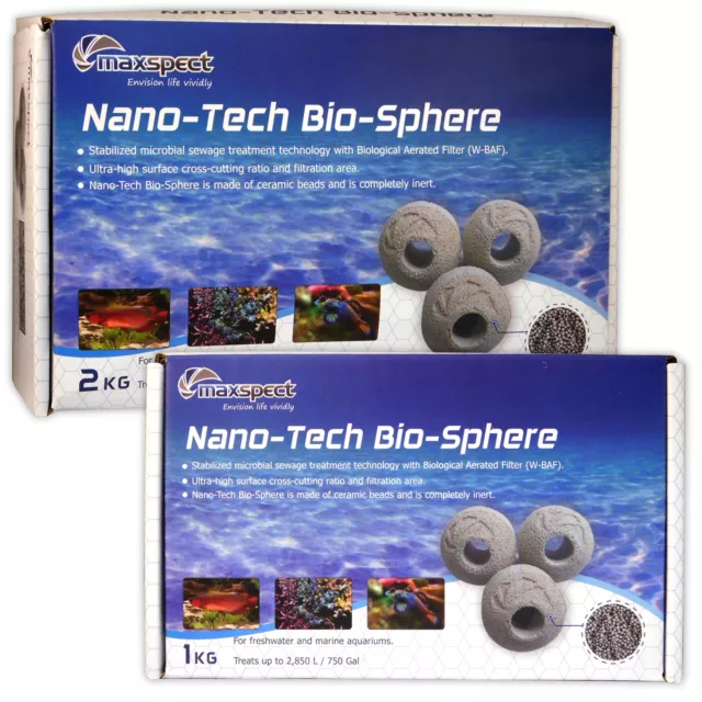 Maxspect Nano Tech Bio Spheres Ceramic Filter Media BioSphere Aquarium Fish Tank