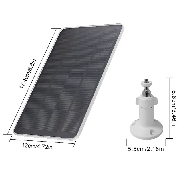Pannello Solare ANNKE 3W Per Telecamera Di Sorveglianza Esterna – Ricarica USB-C Con Cavo 3m E Supporto Regolabile 360° - 2