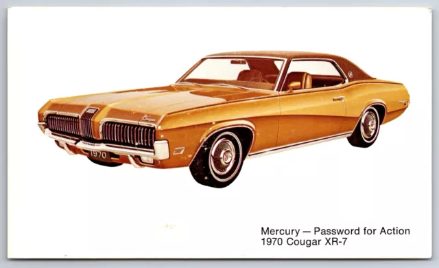 Ridgewood NJ~Ken Smith Motors Car Dealer~Mercury 1970 Cougar XR-7~Adv Postcard