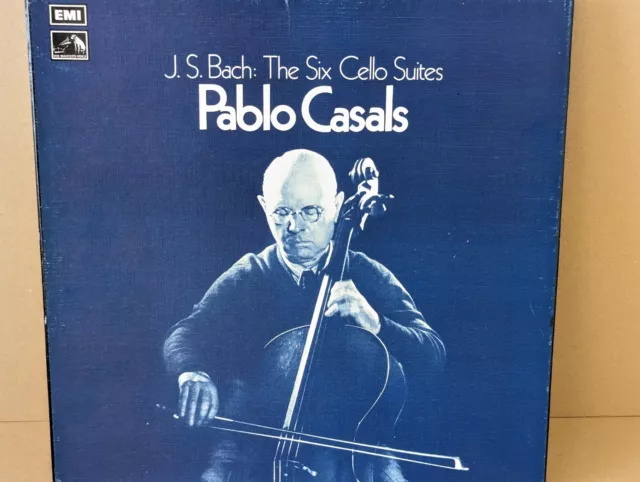 @Emi Rls 712 *Pablo Casals* J.s.bach: The Six Suites For Solo Cello* 3 Lp* Nm