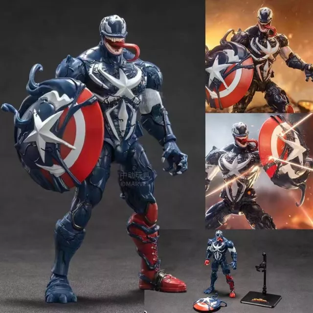 ZD TOYS Venomized Captain America Action Figure Toys Kids Xmas Gift New 7in