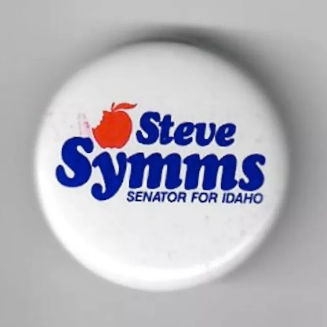 2 Term Idaho GOP U.S. Senator Steve Symms Button from 1986 Re-election