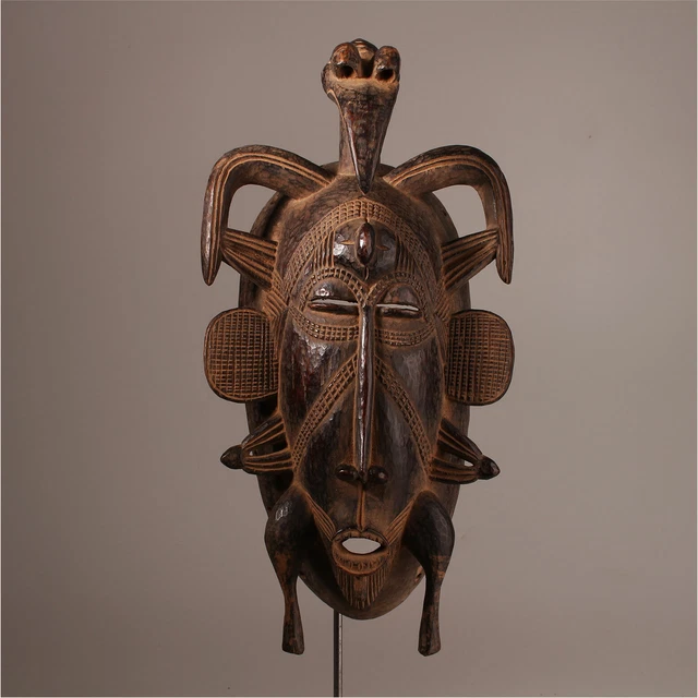 10922 Senufo Kepelie Mask Poro Iconic Ivory Coast