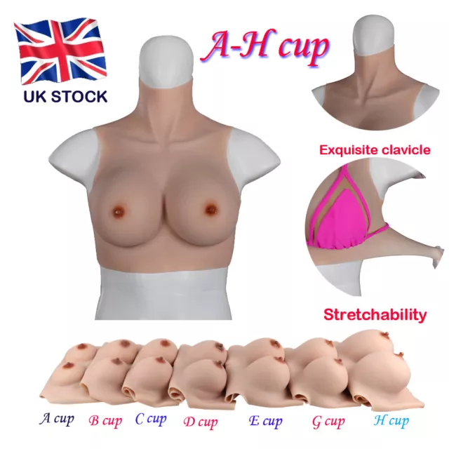 Silicone Crossdresser Breast Forms Drag Queen Transgender Fake Boobs B-H Cup