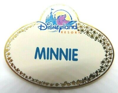 Disney Pin Disneyland Resort CM Name Tag Minnie LE 2000 #2682