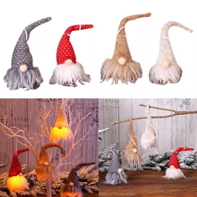 Whimsical Christmas Glow Dolls Gnomes Handmade Santa Elf Dolls Collection